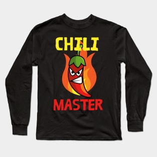 Chili Master Hot Spicy Chef Cook Long Sleeve T-Shirt